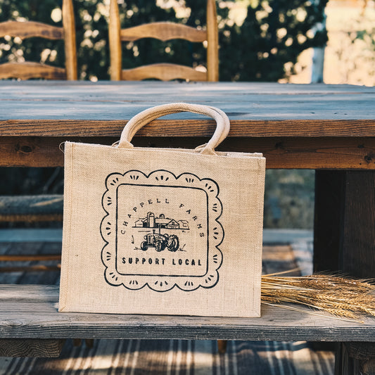 Burlap Market Tote