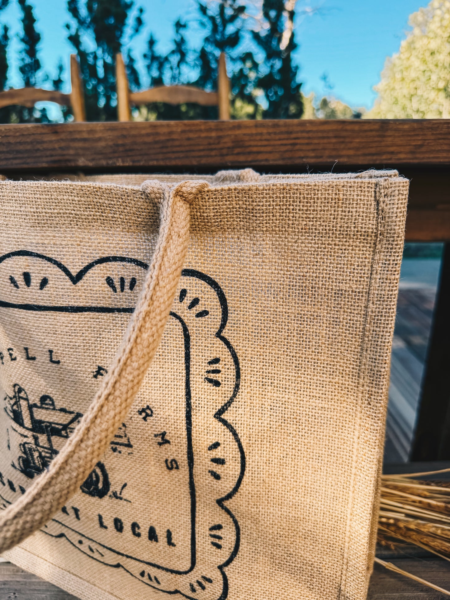 Burlap Market Tote