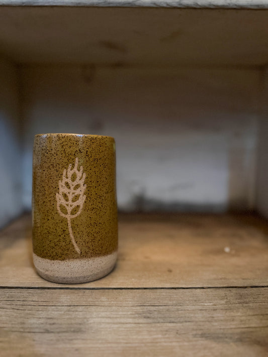 Handmade Cup- Spring Wheat (green)