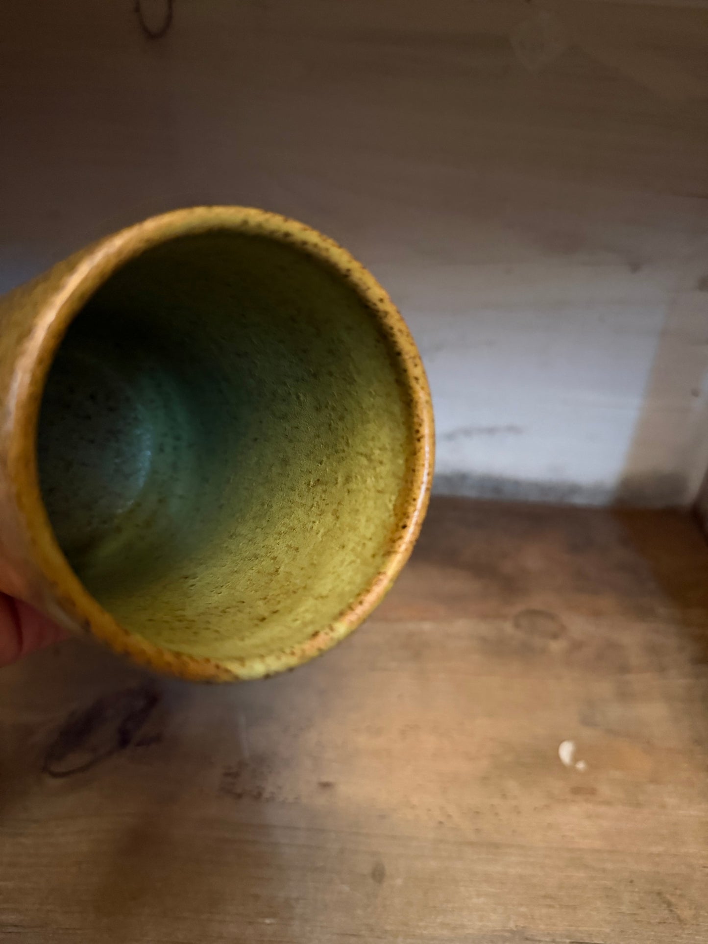Handmade Cup- Spring Wheat (green)